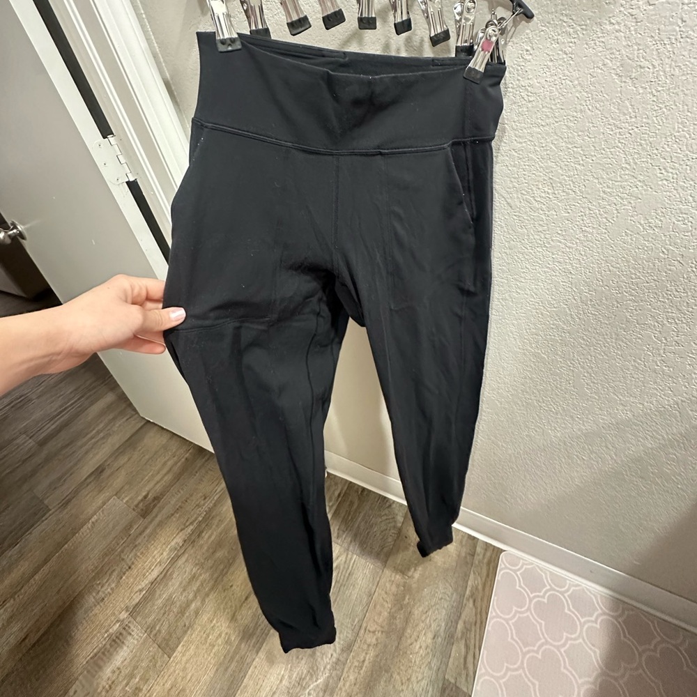 Black Lululemon High-Waisted Joggers